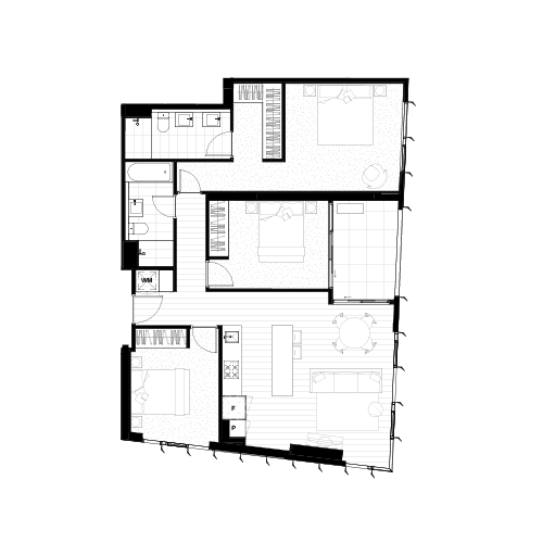 1 Bed 1 Bath floorplan