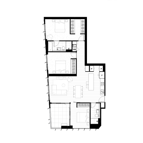 1 Bed 1 Bath floorplan